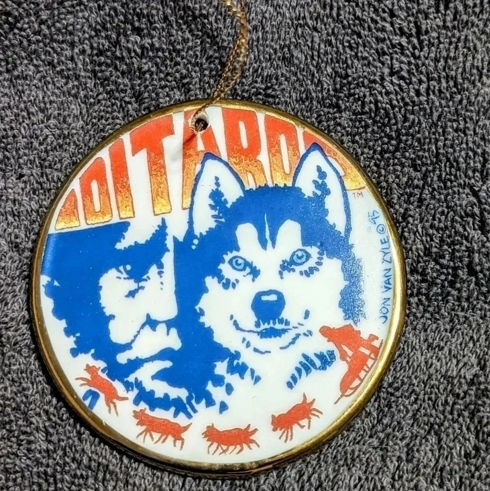 Jon Van Zyle Alaskan Christmas Ornament Husky Dog Art Cabin‎ Holiday Decor